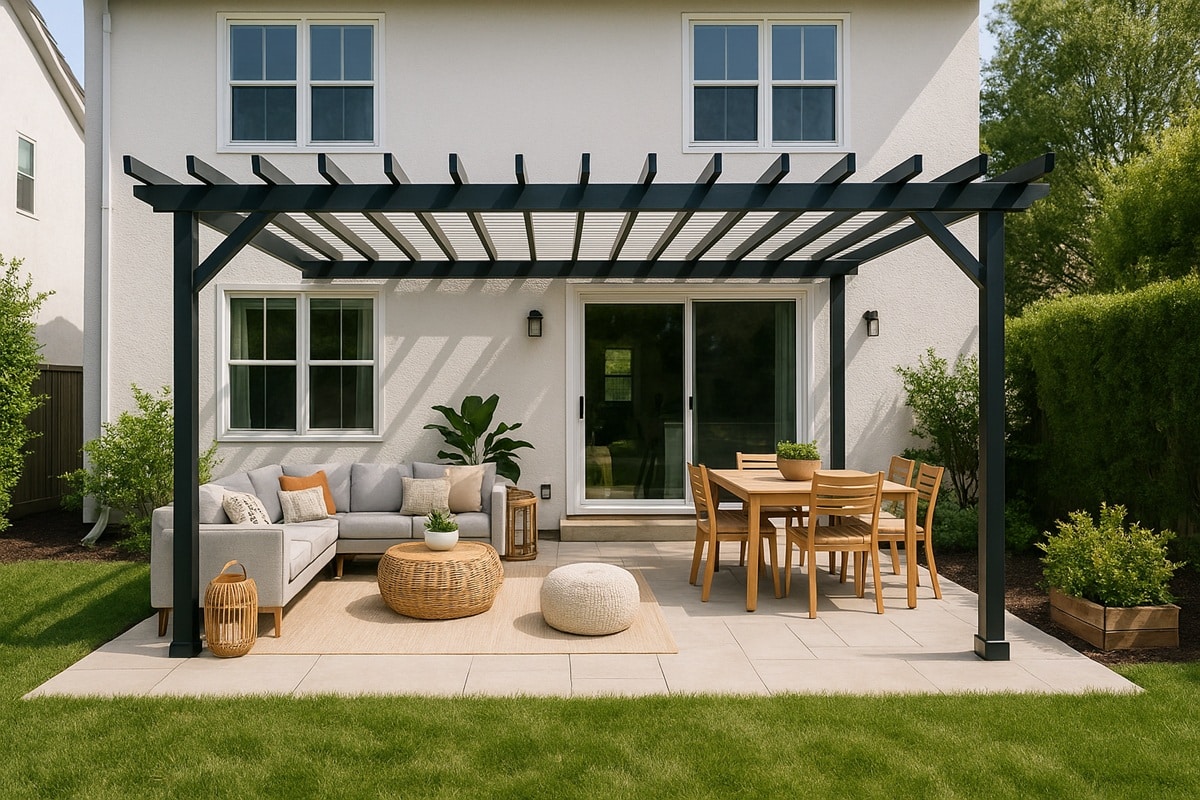 pergola jardin et plantes