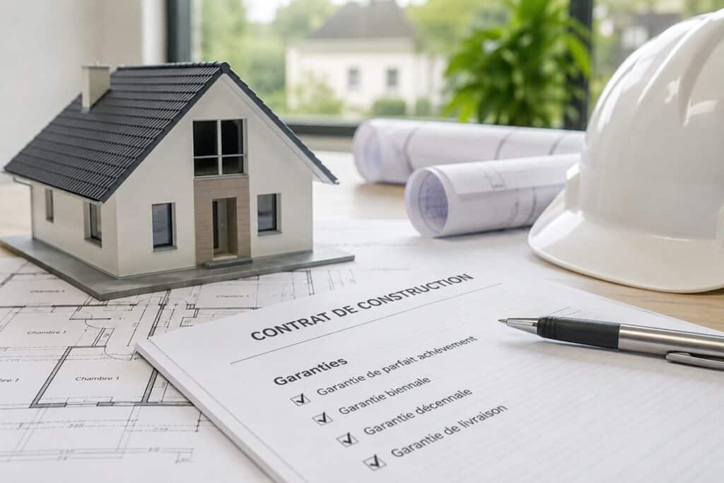 Contrat de construction et maquette de maison