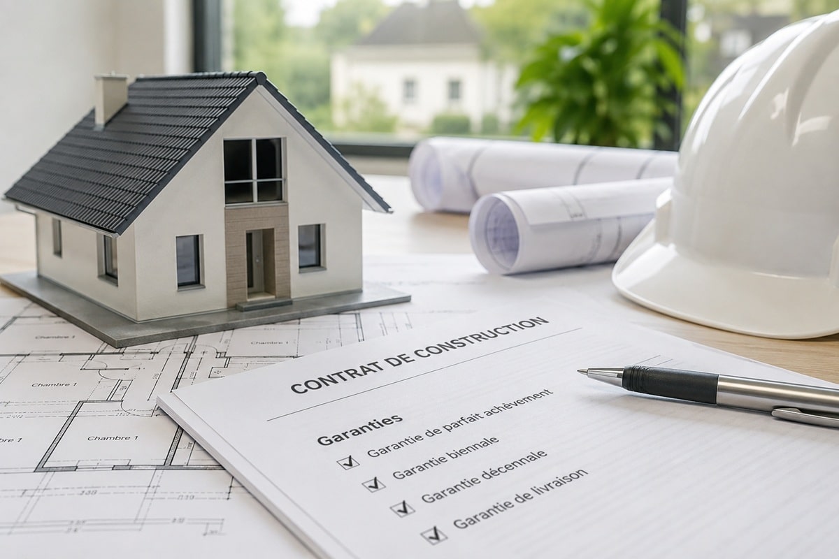 Contrat de construction et maquette de maison